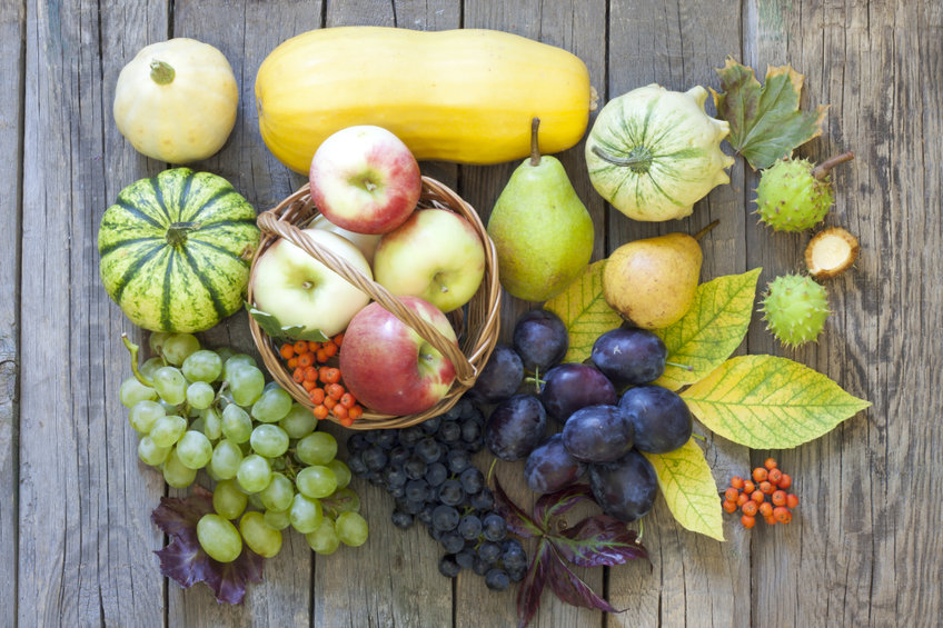 健康的な果物と食べ物